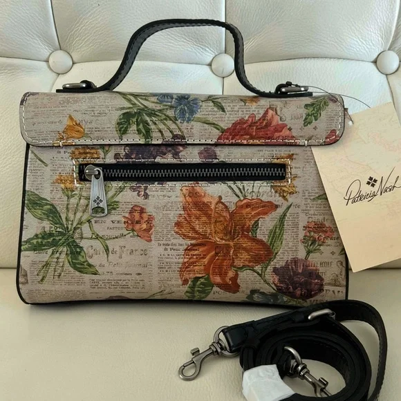 NWT PATRICIA NASH CARISBROOKE CROSSBODY SATCHEL HANDBAG LEATHER - Picture 4 of 8